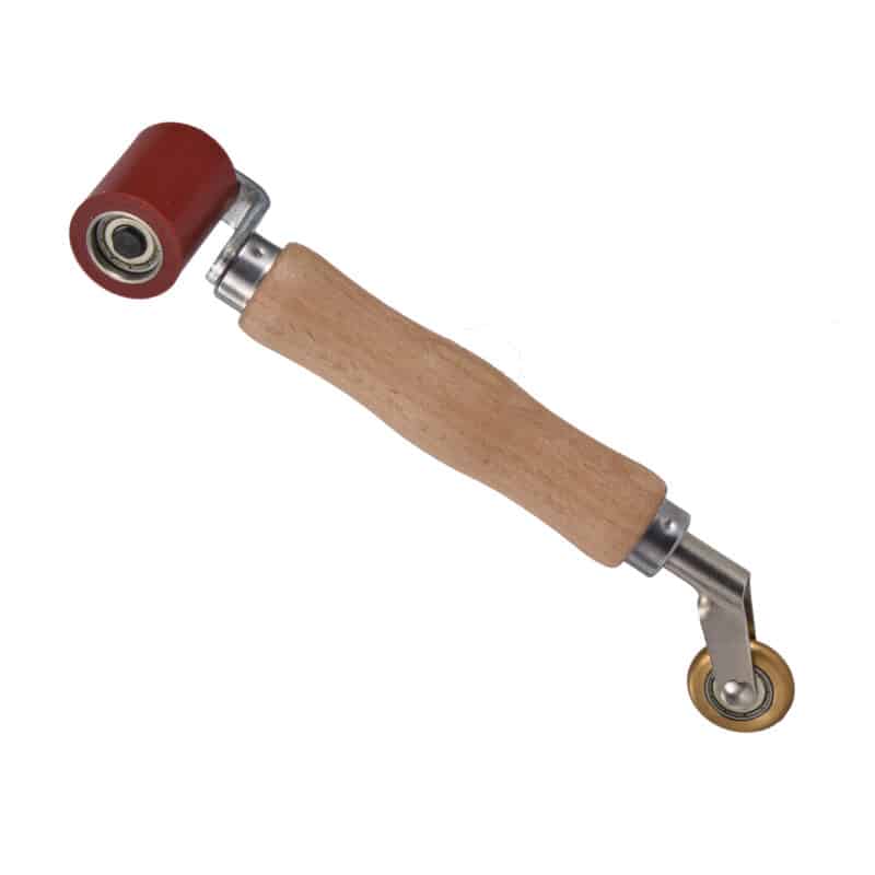 1.57-inch Double-Headed Vinyl Seam Roller for Flooring and Upholstery-Red