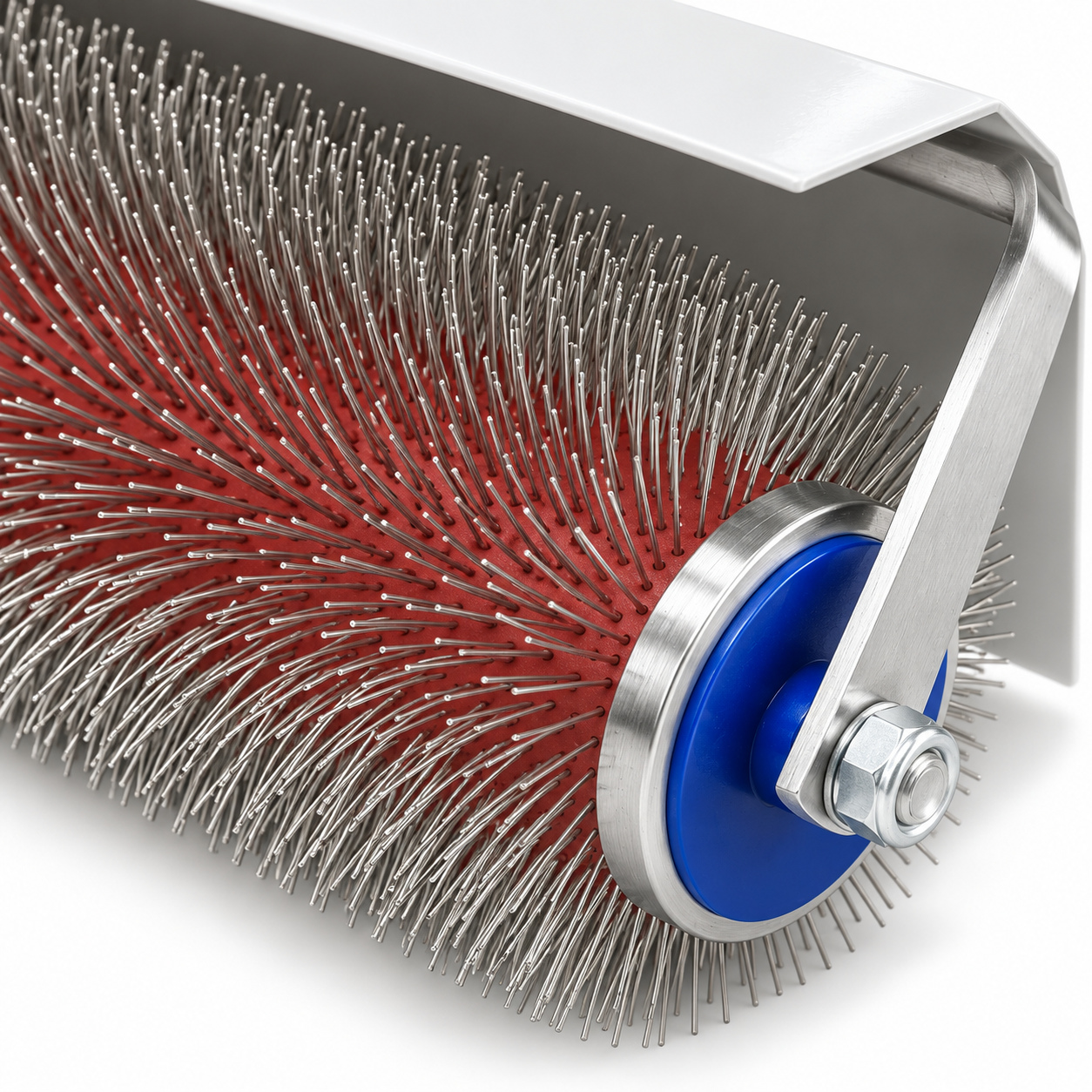 10-inch stainless steel spiked roller, 17 mm model, spike detail.