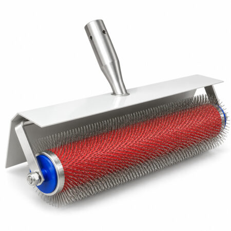 10-inch stainless steel spiked roller, 27 mm model, overall product view.