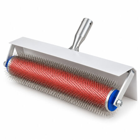 20-inch stainless steel spiked roller, 17 mm model, overall product view.