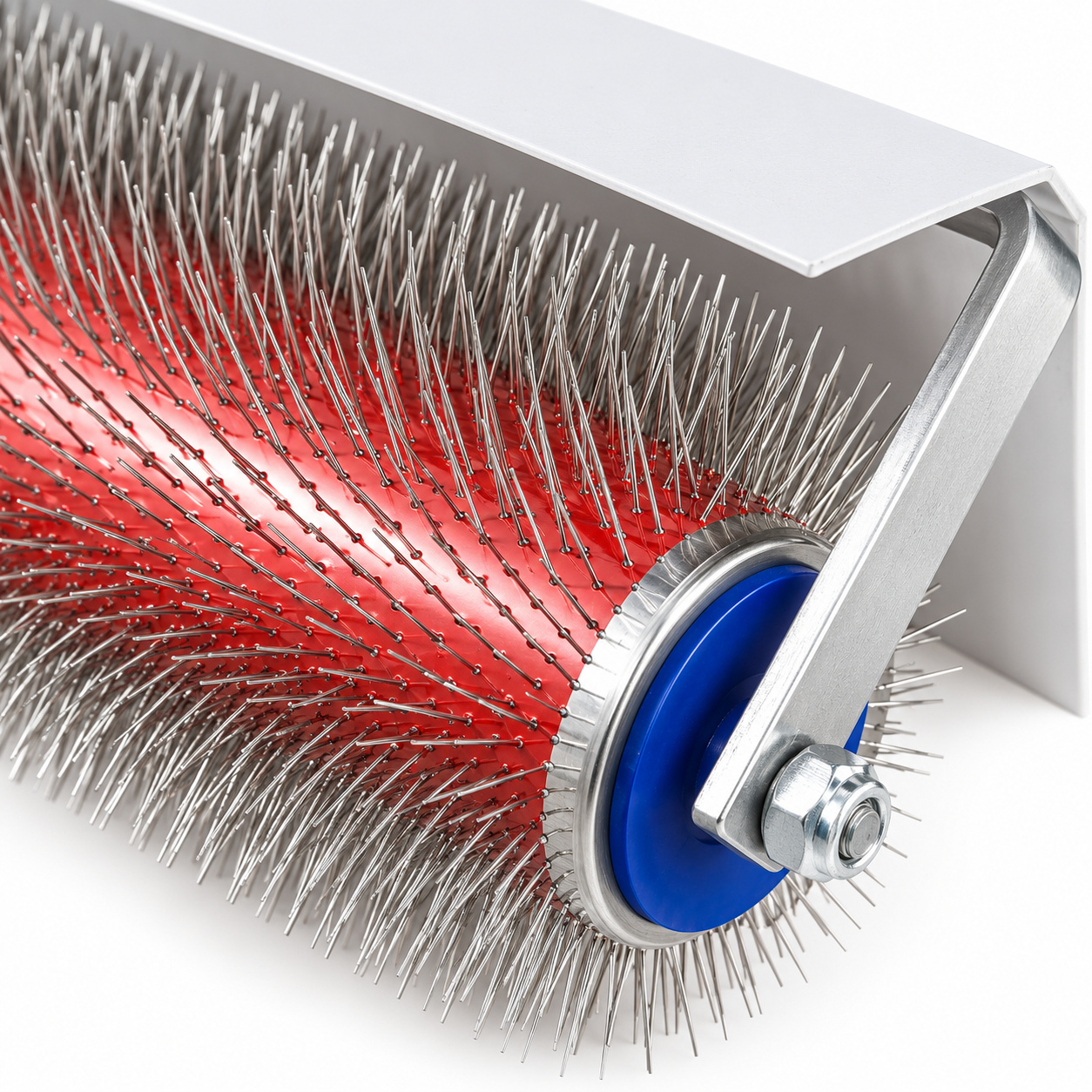 20-inch stainless steel spiked roller, 17 mm model, spike detail.