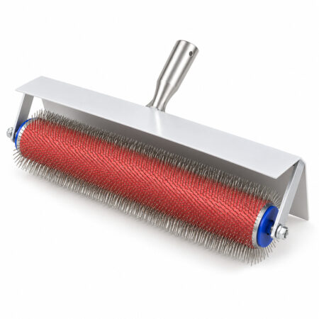 20-inch stainless steel spiked roller, 27 mm model, overall product view.
