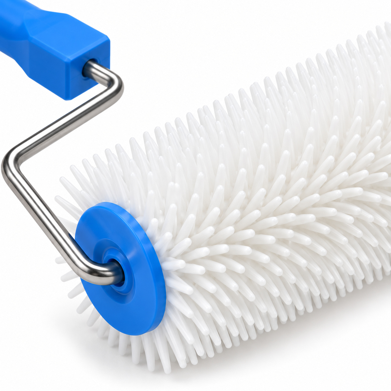 9-inch plastic-handle spiked roller, 20 mm model, roller spike detail.