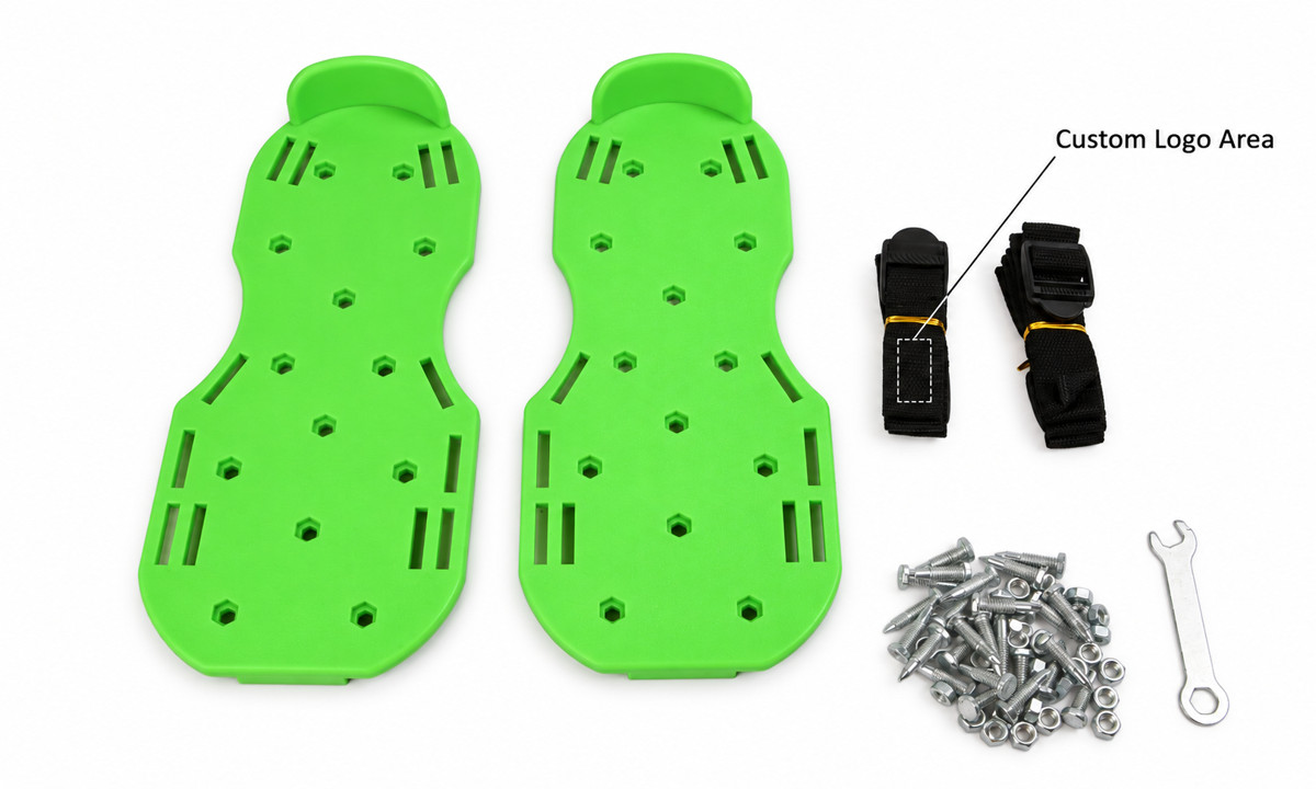 28mm ABS Spiked Shoes — custom logo placement area.