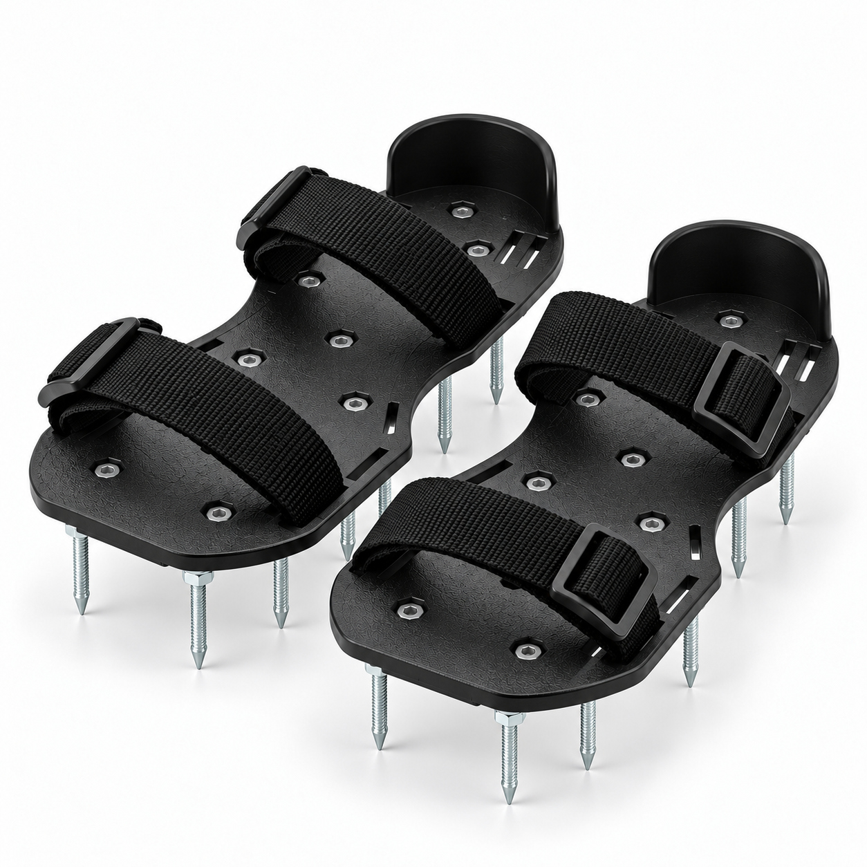 ABS platform spiked shoes, 60 mm model, pair shown together.