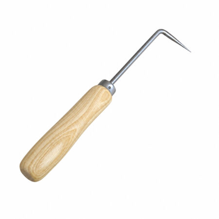 T001 weld seam hook needle, labeled dimension diagram.