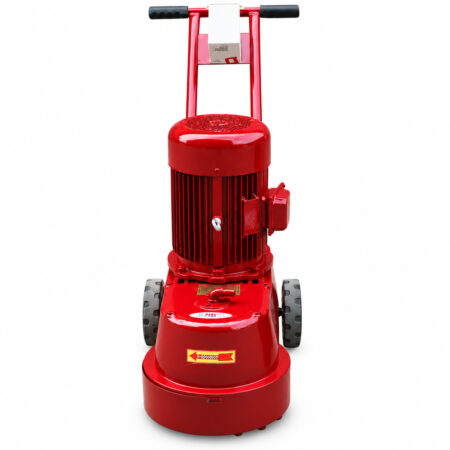 350 terrazzo grinding machine with a red motor housing and push handle.