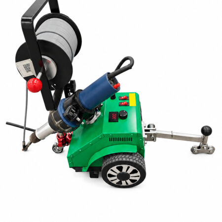 XQR-1 automatic vinyl floor welding machine — complete machine on a white background, English version.